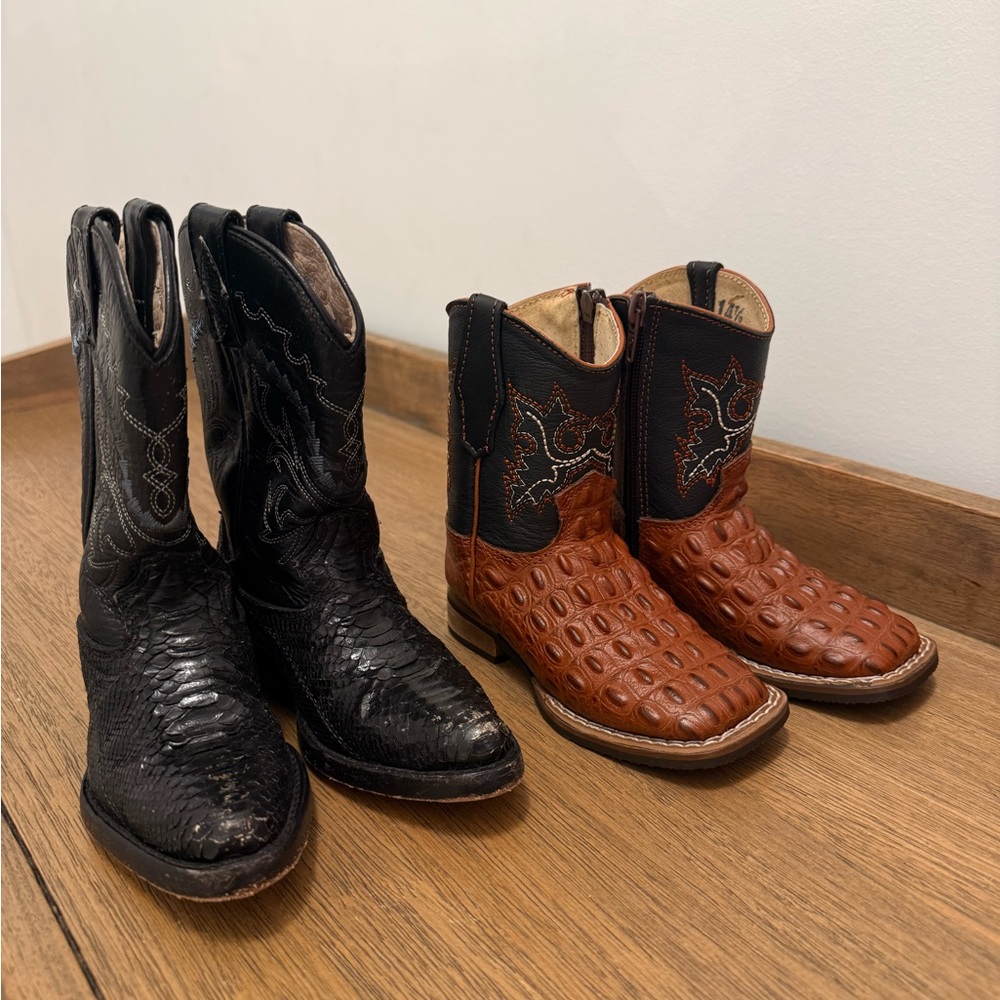 Black and Brown Western Cowboy Boots